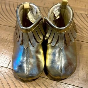 Gold Baby Moccasins